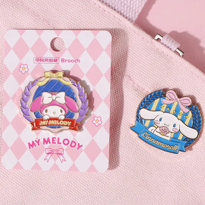 Sanrio College Style Metal Brooch