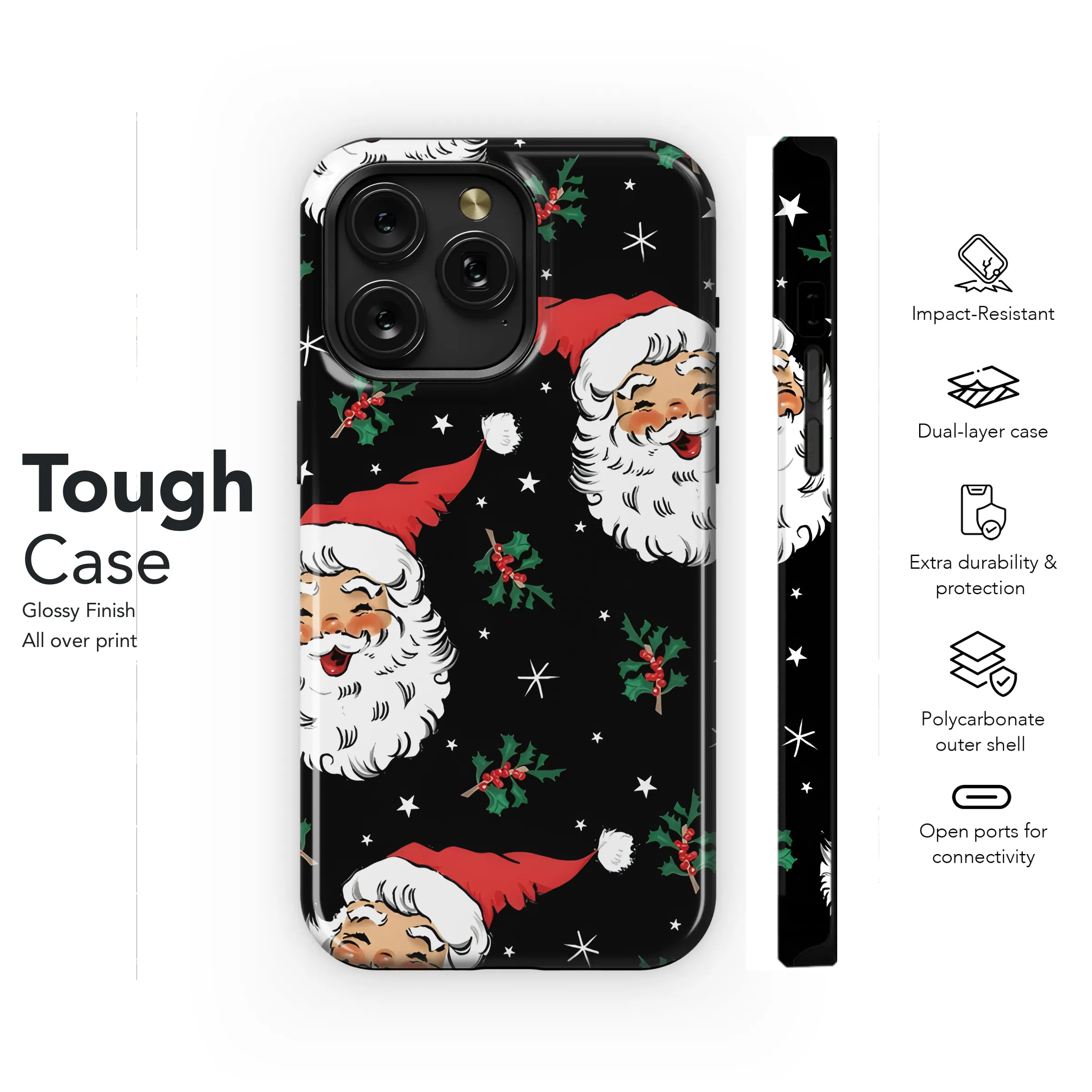 Santa Claus Vintage Cartoon Phone Case iPhone Samsung Cover Pixel 2163