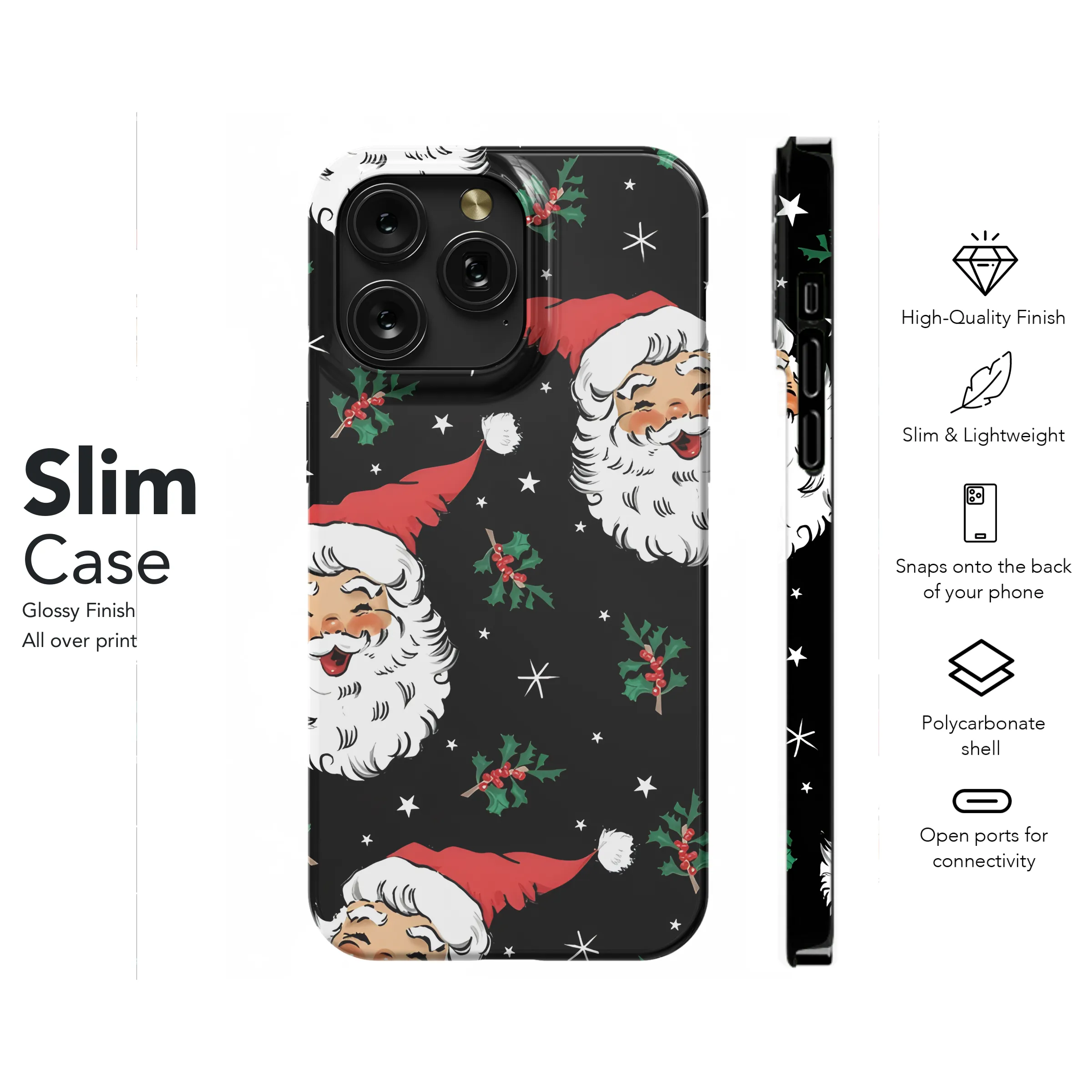 Santa Claus Vintage Cartoon Phone Case iPhone Samsung Cover Pixel 2163