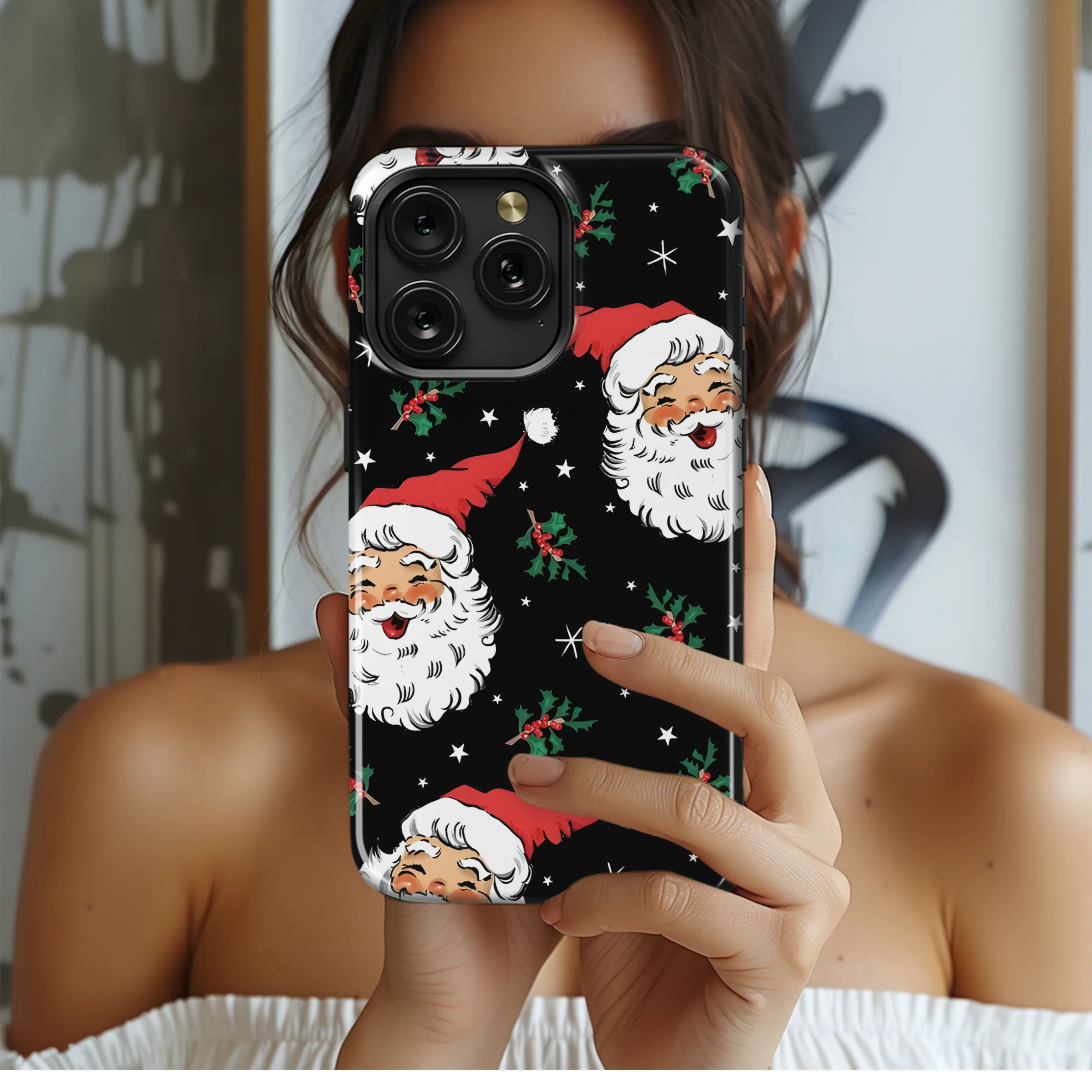 Santa Claus Vintage Cartoon Phone Case iPhone Samsung Cover Pixel 2163