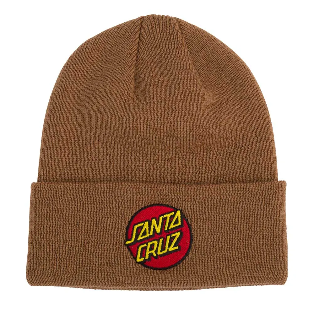 Santa Cruz Classic Dot Long Shoreman Beanie - Brwn Sgr