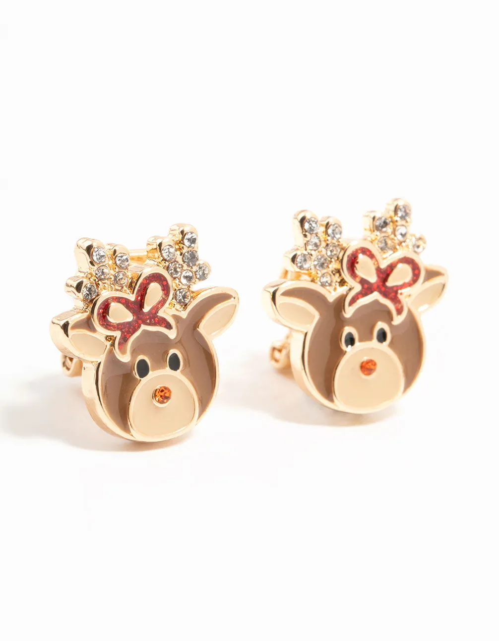 Santa, Reindeer & Tree Clip On Earrings 3-Pack