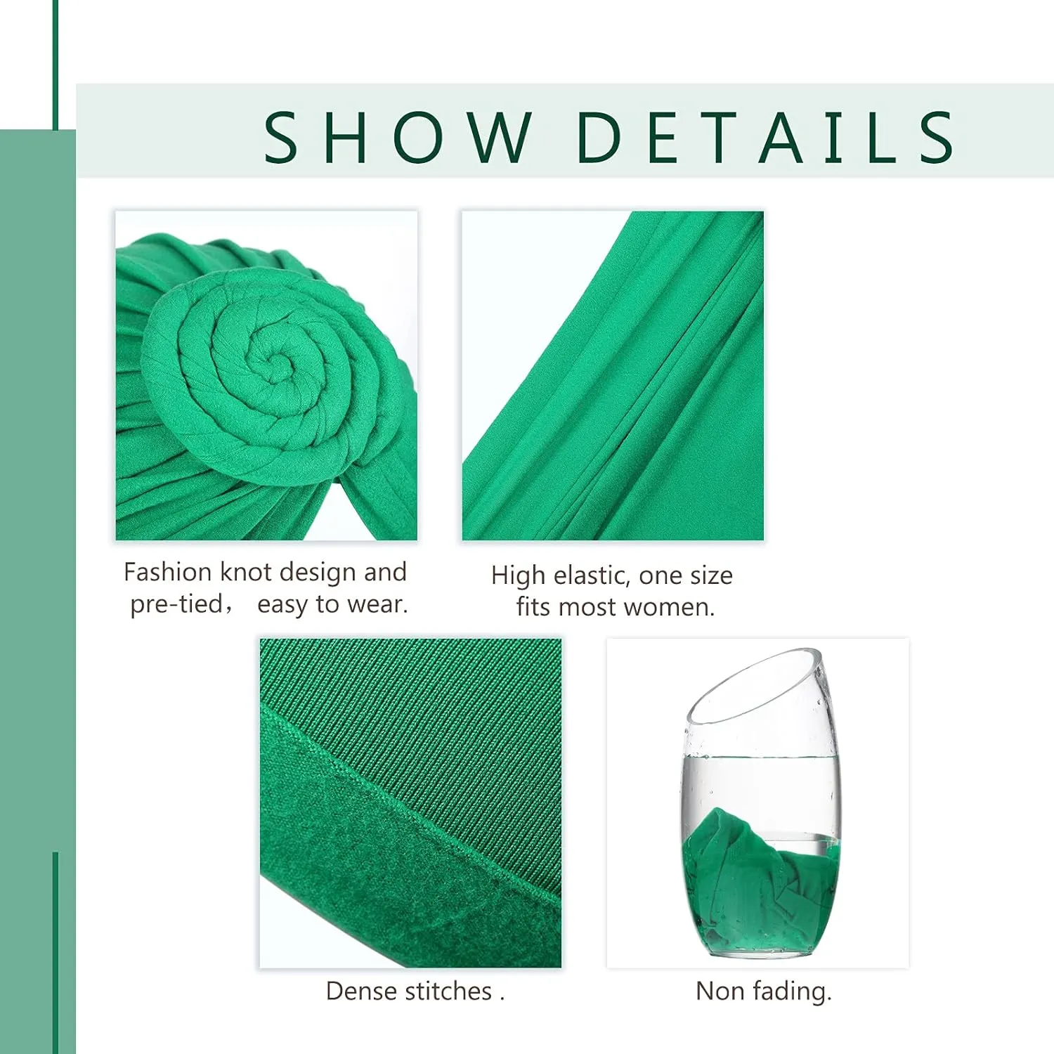 SATINIOR 4 Pieces African Headwrap Turban for Black Women Hair Bonnet Hair Wrap Head Scarf Headwrap Hat