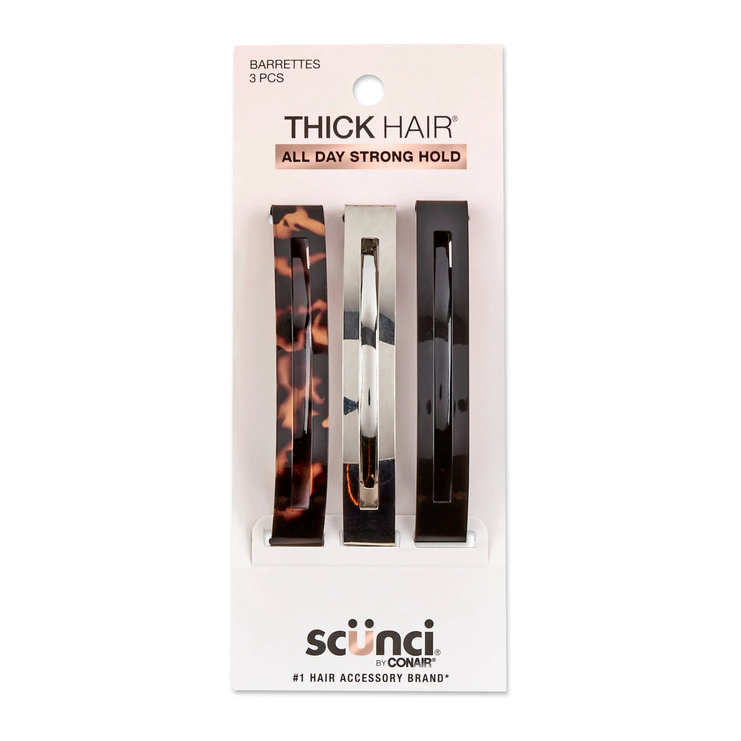 Scünci Effortless Beauty Thick Hair Open Slide Barrettes