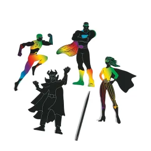 Scratch Art Superheroes (24 Pack)