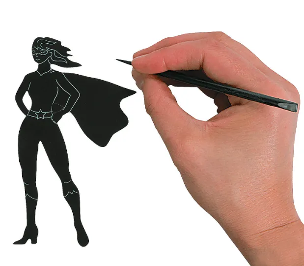 Scratch Art Superheroes (24 Pack)