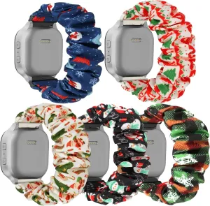 Scrunchie Bands Compatible with Gizmo Watch 3 2 1, Gabb Watch 3 2 1 and SyncUP Kids Watch, 20mm Cute Stretchy Solo Loop Gizmo Watch Band for Kids Boys Girls (5 Pack)