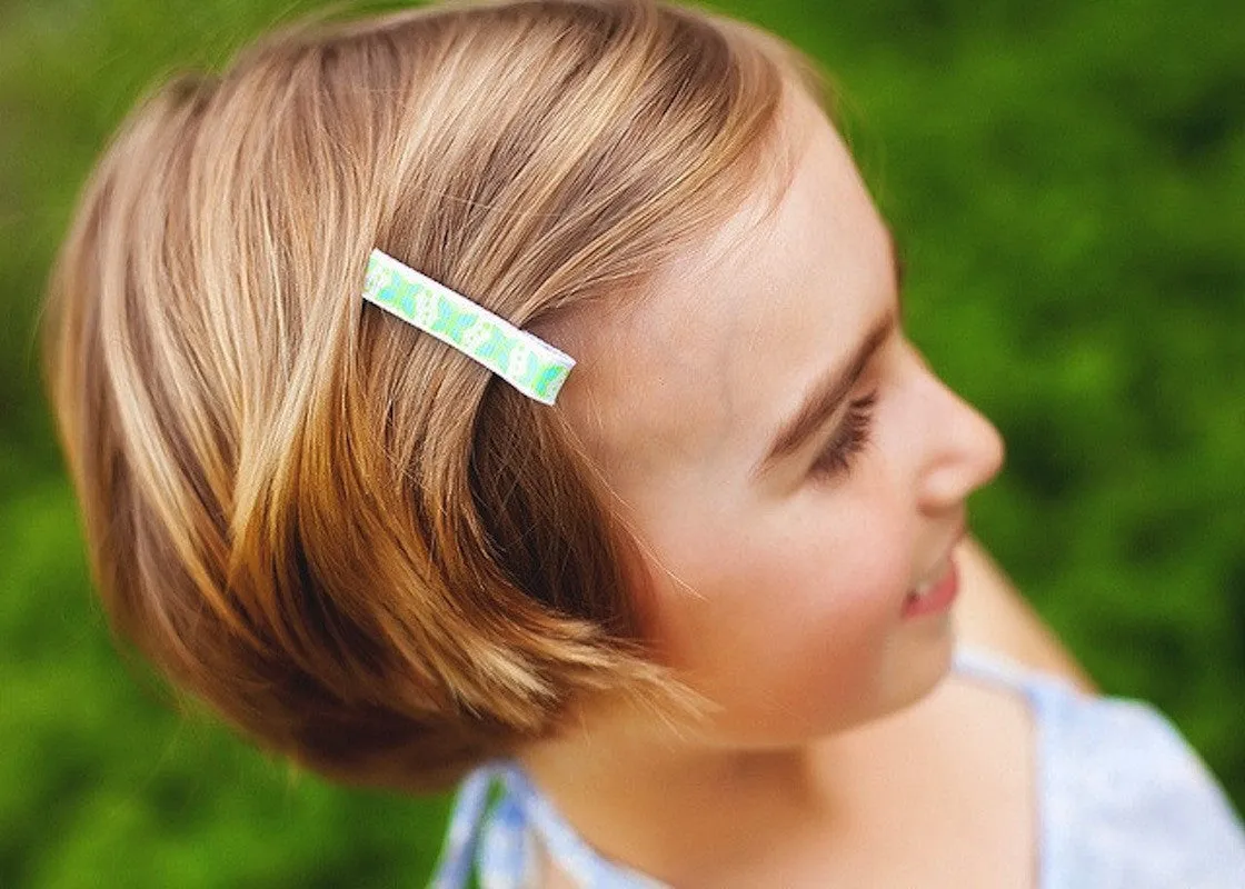 Set de 7 Barrettes Anti-Glisse Assorties à Pois Blancs