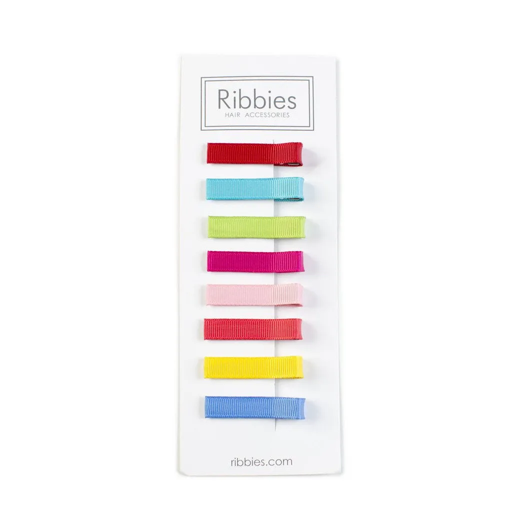 Set de 8 Barrettes Anti-Glisse Assorties - Couleurs Vives