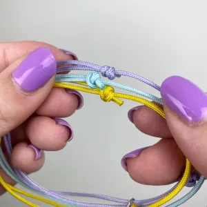 Set of 3 Cord Anklets