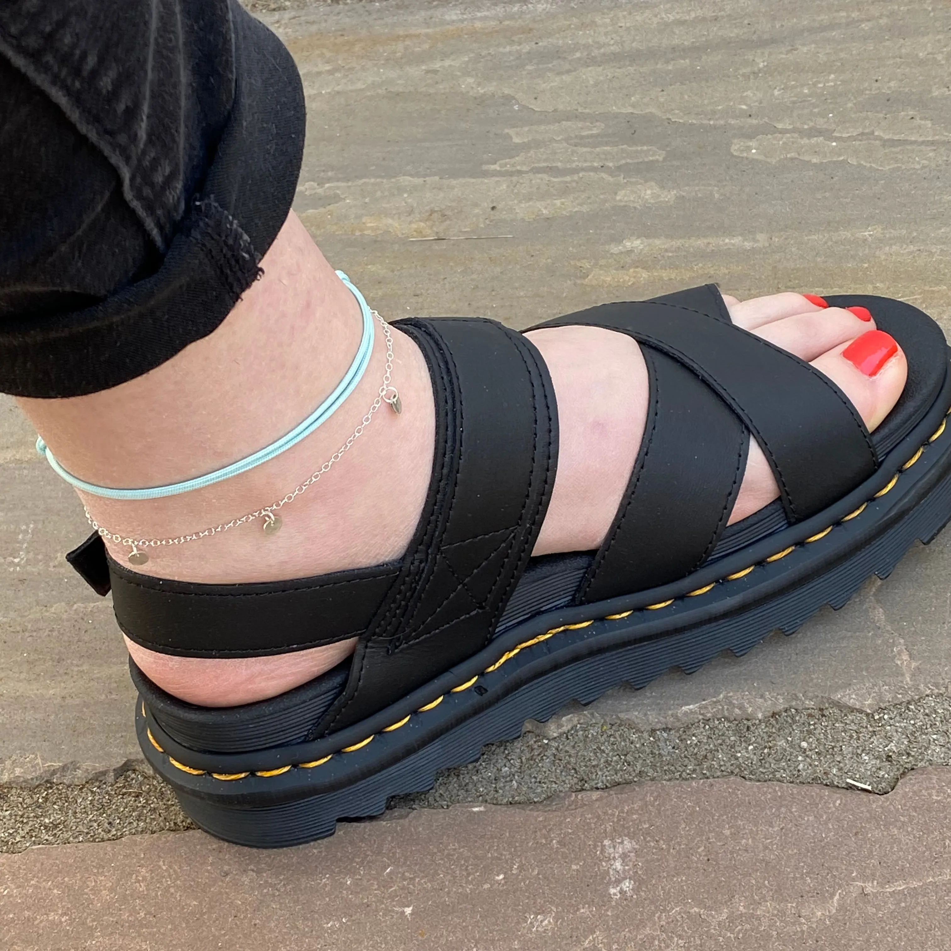 Set of 3 Cord Anklets