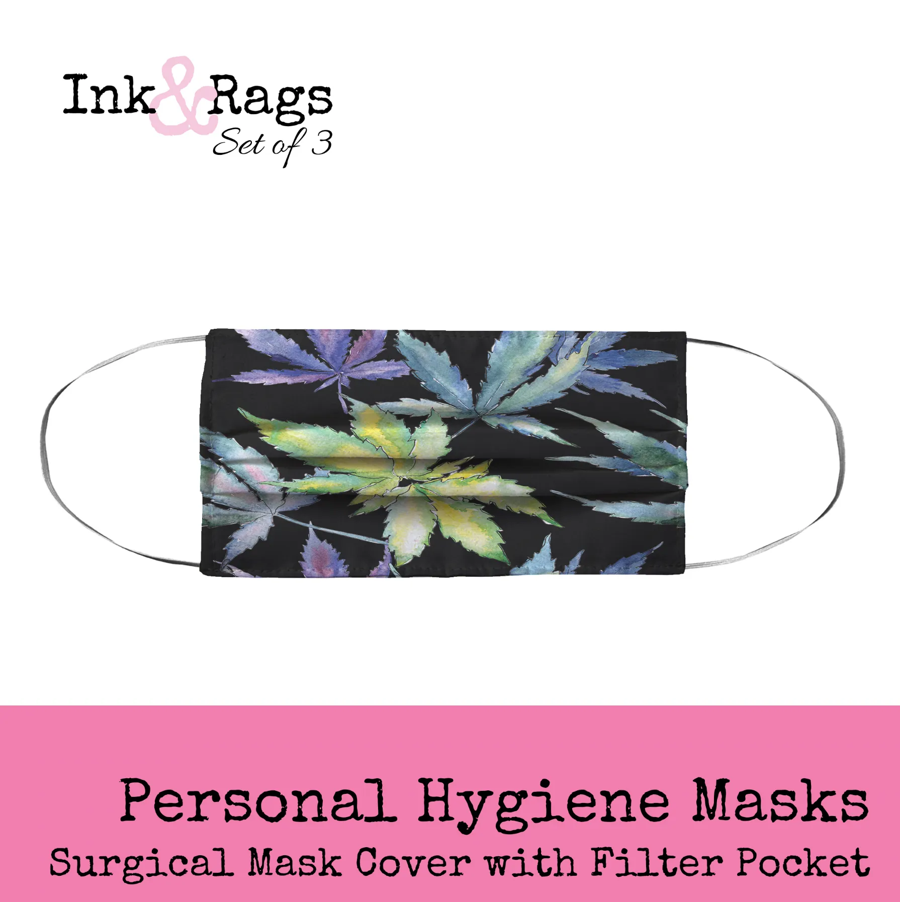 Set of 3 Personal Hygiene Masks - READ FULL DESCRIPTION - Cannabis 420