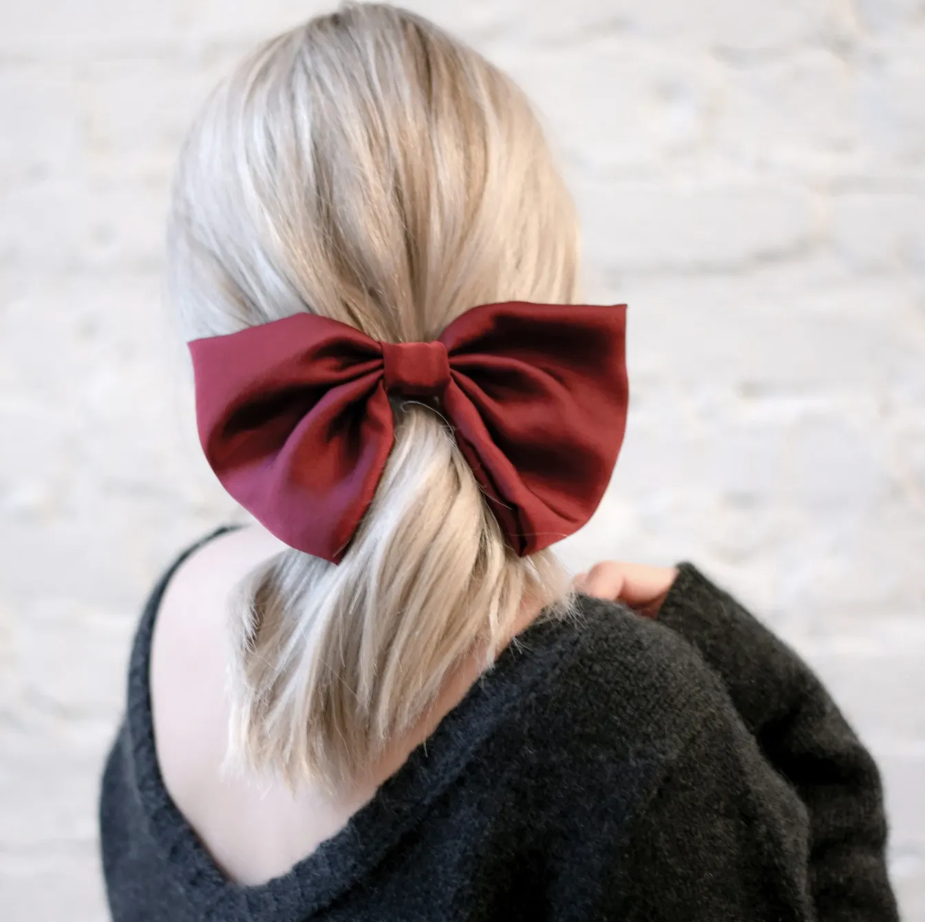 Silk Statement Bow | As Seen in Glamour Beauty Edit | Big Bow Barrette | Luxury Designer Hair Accessories | Made to Order