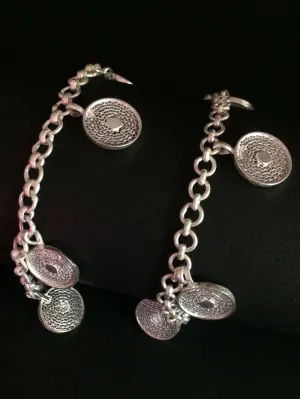 Silver Anklets Circles