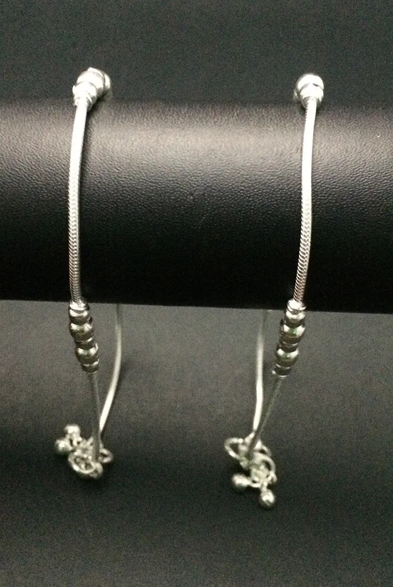 Silver Beads Anklets