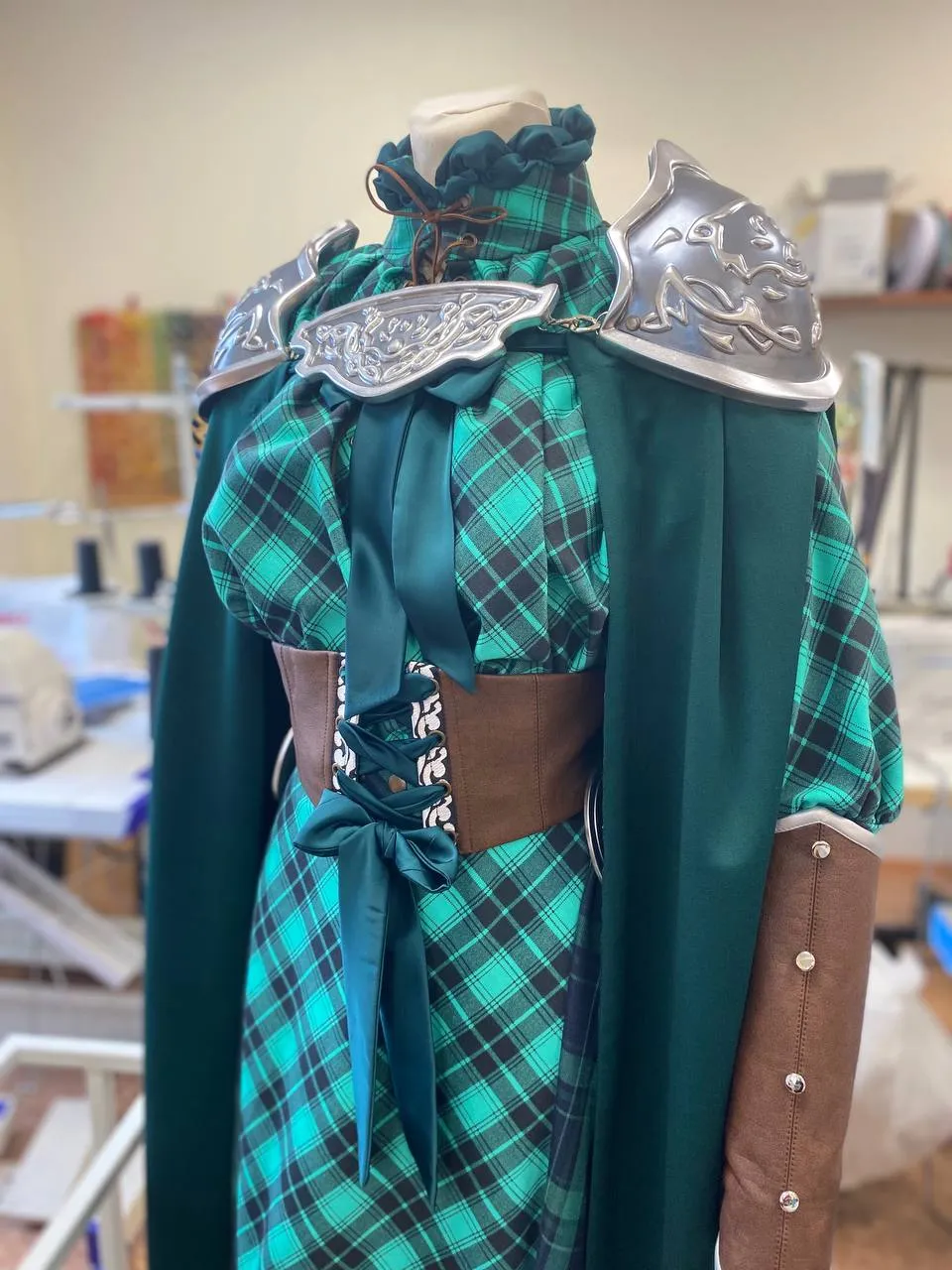 Silver Fantasy Warrior Princess Armor accessories - Custom Made