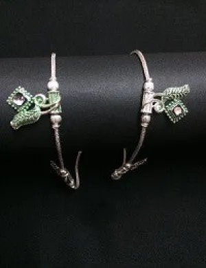 Silver Leaf Anklets