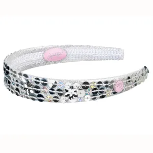 Silver Sequin Wide Headband