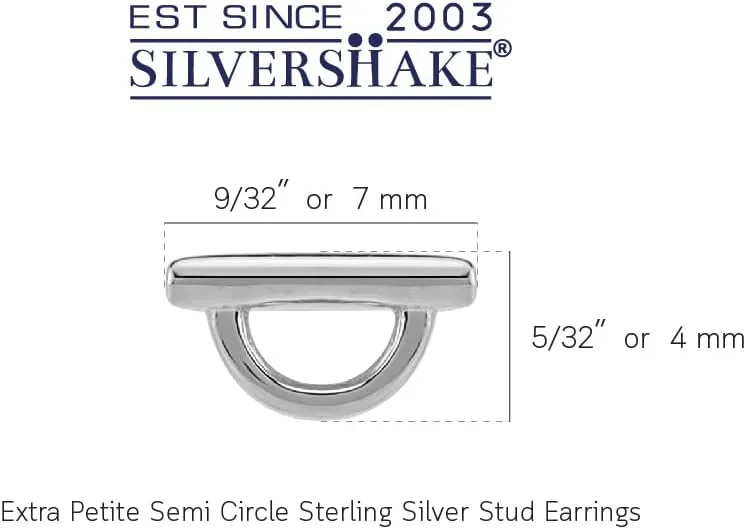 Silvershake Extra Petite White Gold Plated or Yellow Gold Plated 925 Sterling Silver Minimalist Casual Stud Earrings Jewelry for Women or Teens