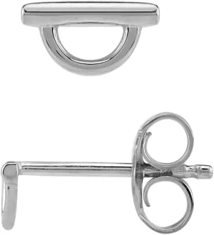 Silvershake Extra Petite White Gold Plated or Yellow Gold Plated 925 Sterling Silver Minimalist Casual Stud Earrings Jewelry for Women or Teens