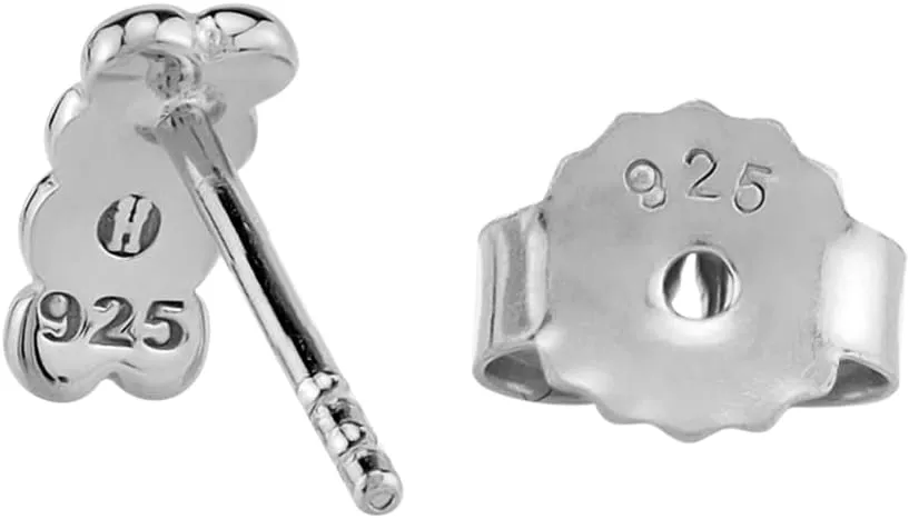Silvershake Petite White Gold Plated or Yellow Gold Plated 925 Sterling Silver Minimalist Beads Ball Casual Stud Earrings Jewelry for Women or Teens