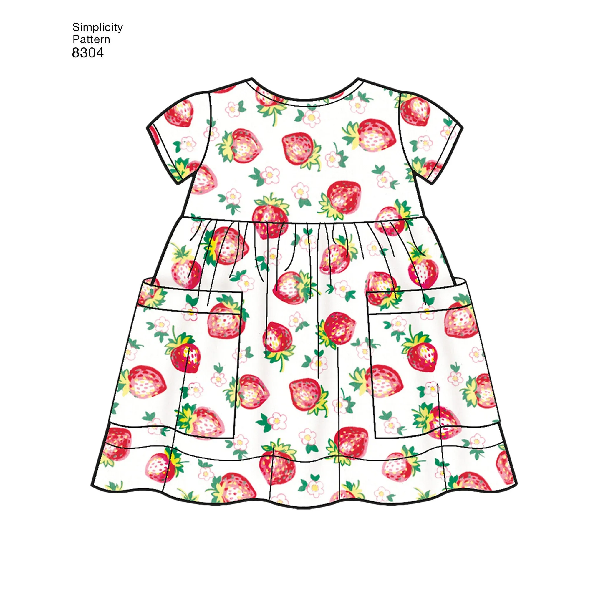 Simplicity Pattern 8304 babies leggings top dress bibs and headband