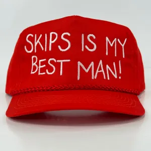 SKIPS IS MY BEST MAN Red Rope SnapBack Adjustable Cap Hat Custom Embroidered Collab Potent Frog