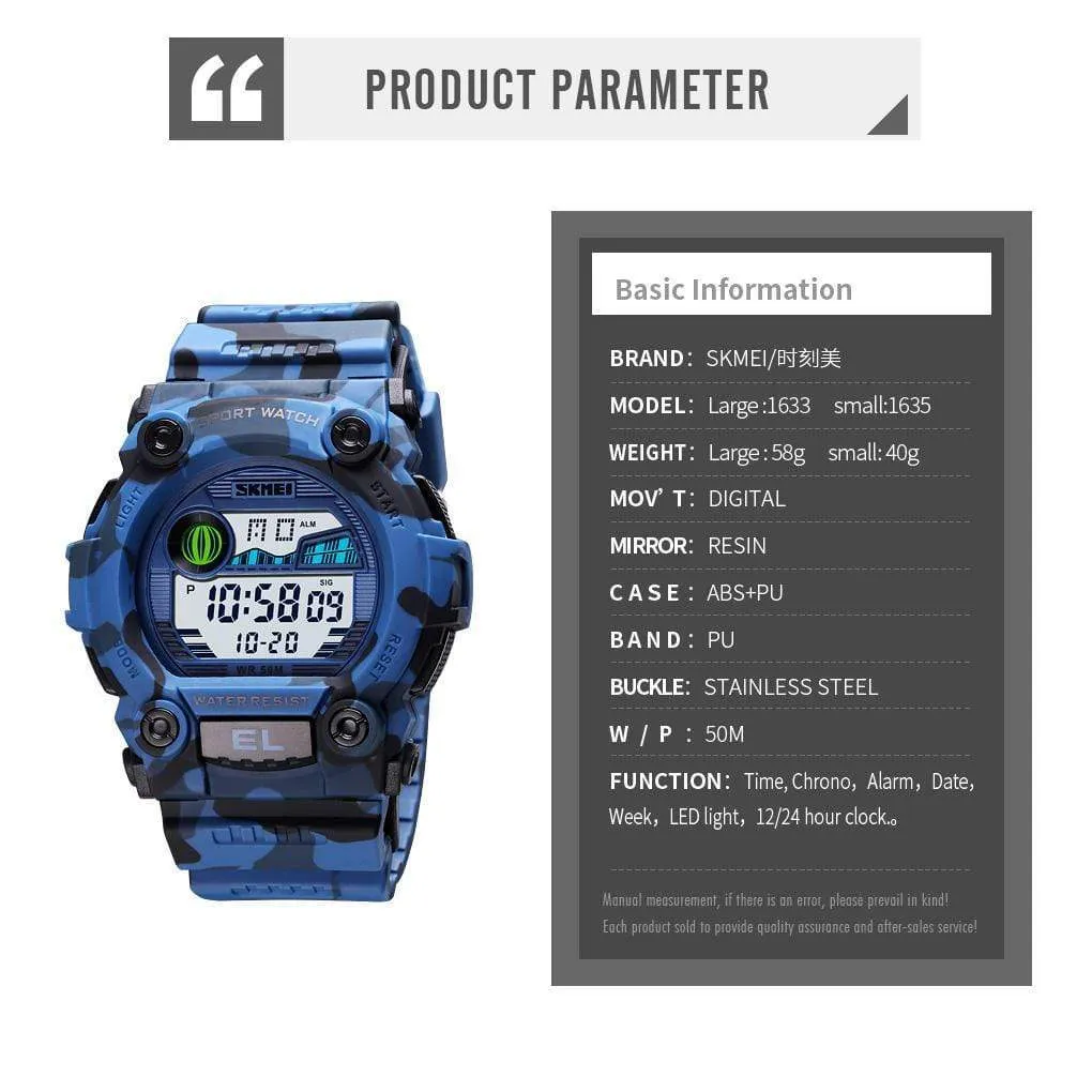 Skmei 1633 Original Digital Waterproof Sports watch For Men