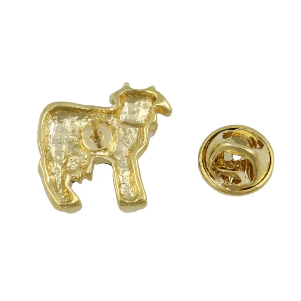 Small Black and White Enamel Dairy Cow Lapel Tac Pin - SPA516