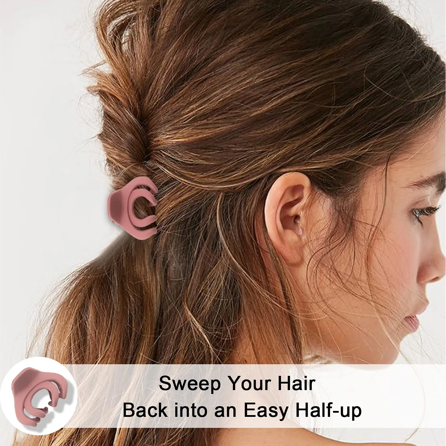 Small Hair Clips for Women Girls Kids, Tiny Hair Claw Clips for Thin/Medium Thick Hair, 1.5 Inch Mini Jaw Clips Matte Octopus Clip Nonslip Spider with Gift Box (Pack of 10 Colors)
