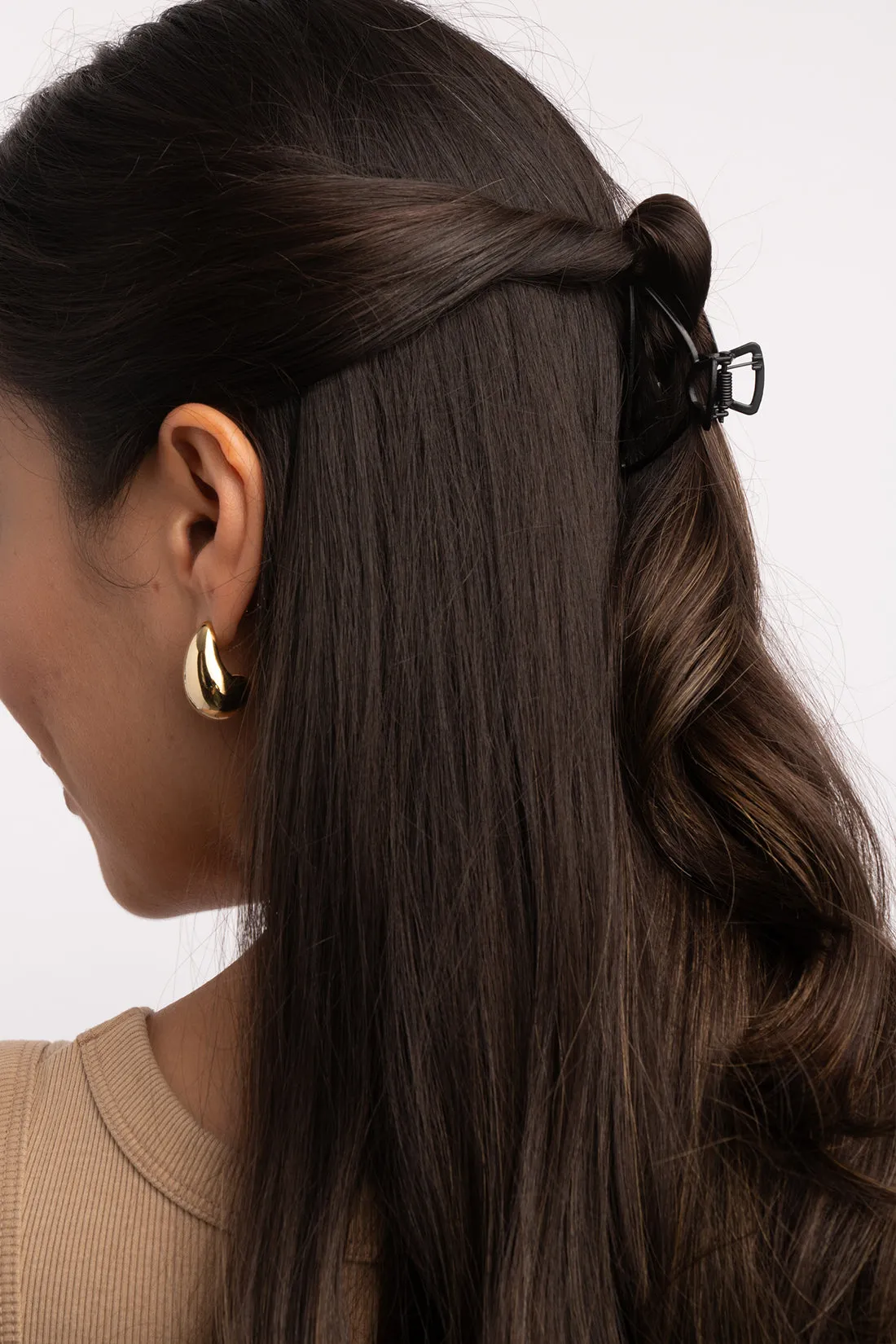 Small Mighty Moon Hair Claw Clip Set - Black