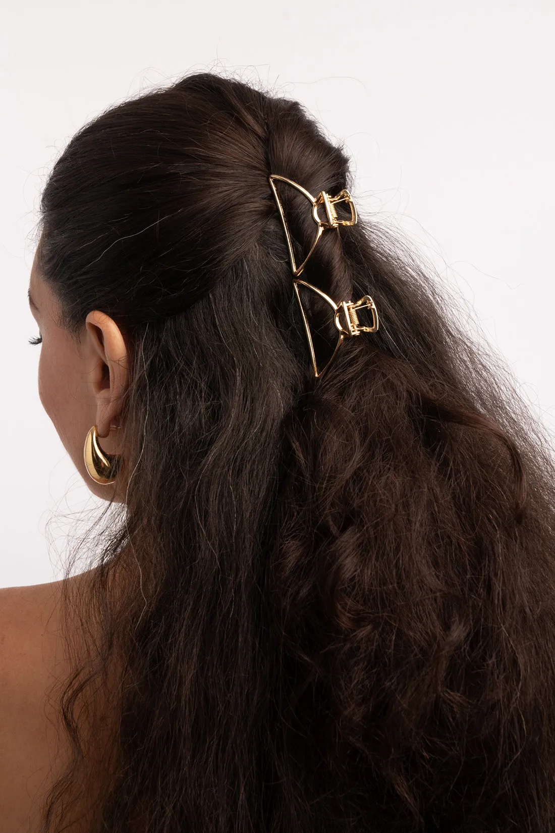 Small Mighty Moon Hair Claw Clip Set - Black