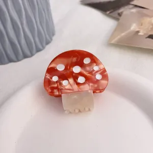Small Mushroom Clips - Red