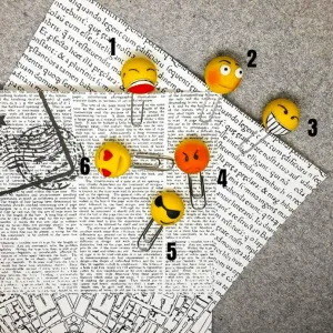 Smiley Emoji â Face Miniature Planner N Paper Pins