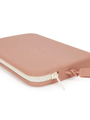 Smoke Pink Clutch with Coconut Zipper