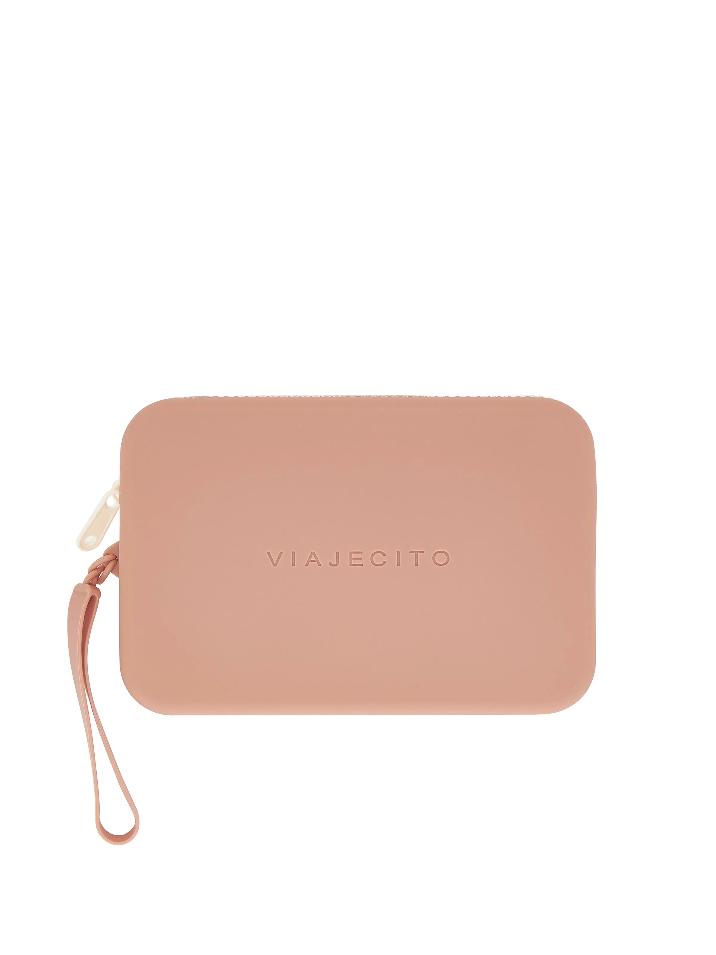 Smoke Pink Clutch with Coconut Zipper