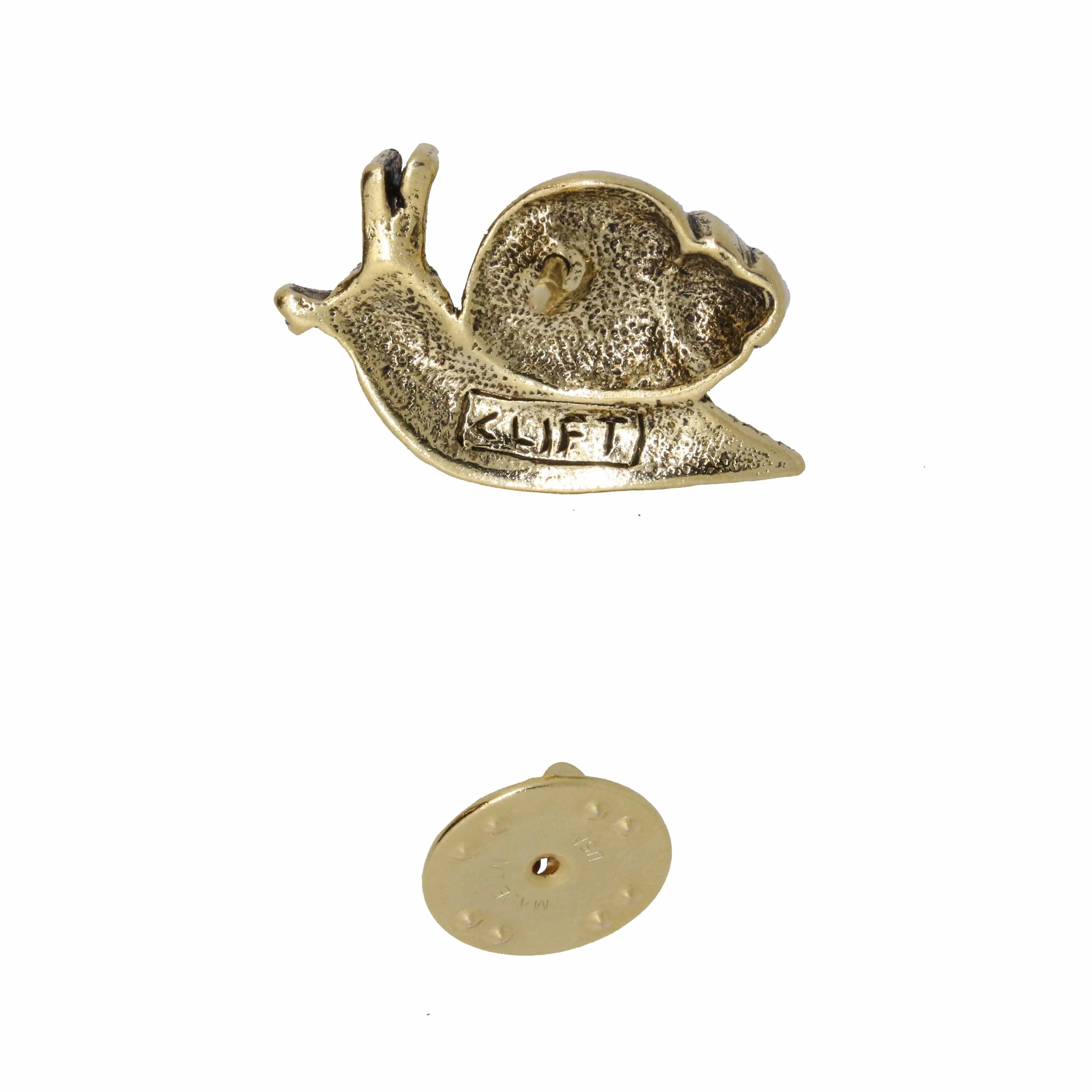 Snail Gold Lapel Pin