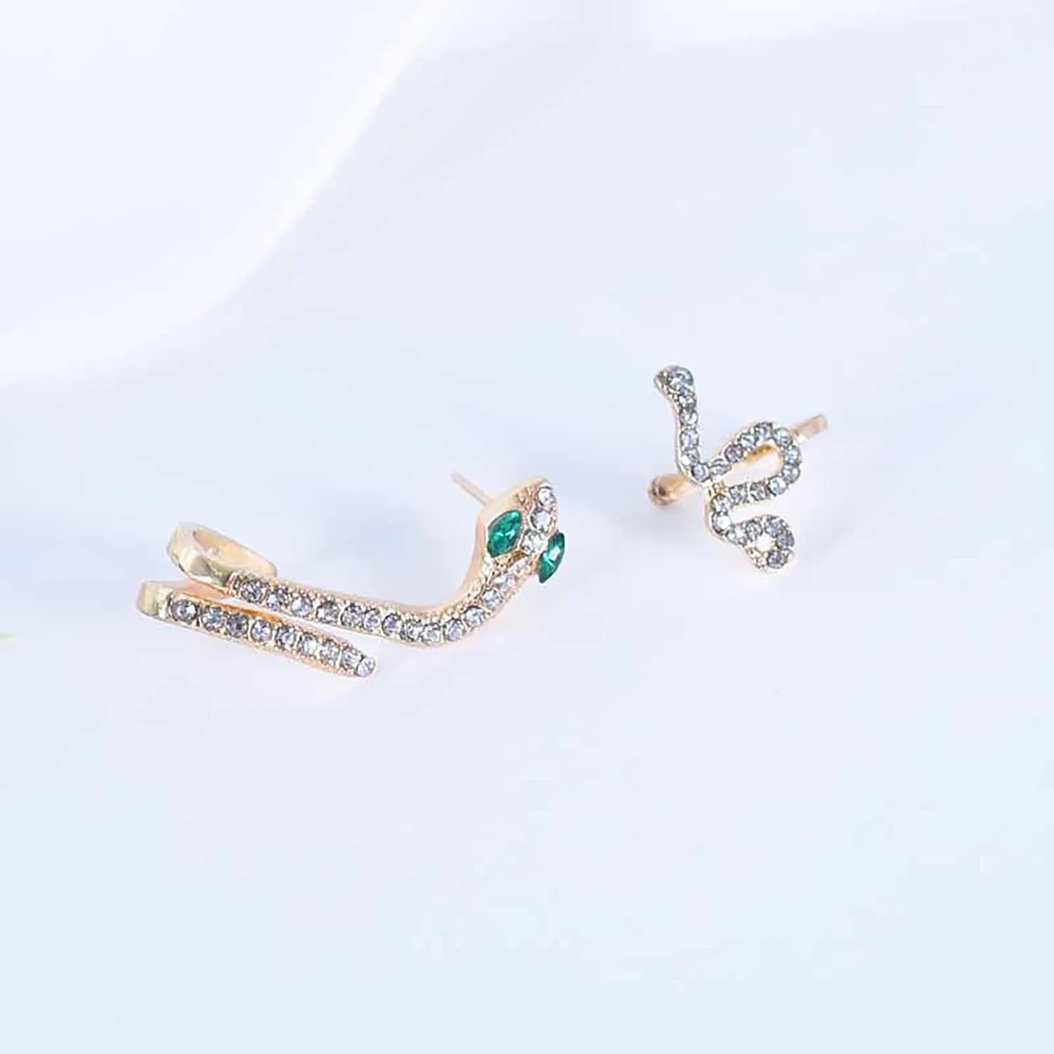 Snake Earrings for Women Gold Snake Stud Earrings Gothic Snake Ear Cuff Snake Dangle Drop Earrings Halloween Jewelry Gifts