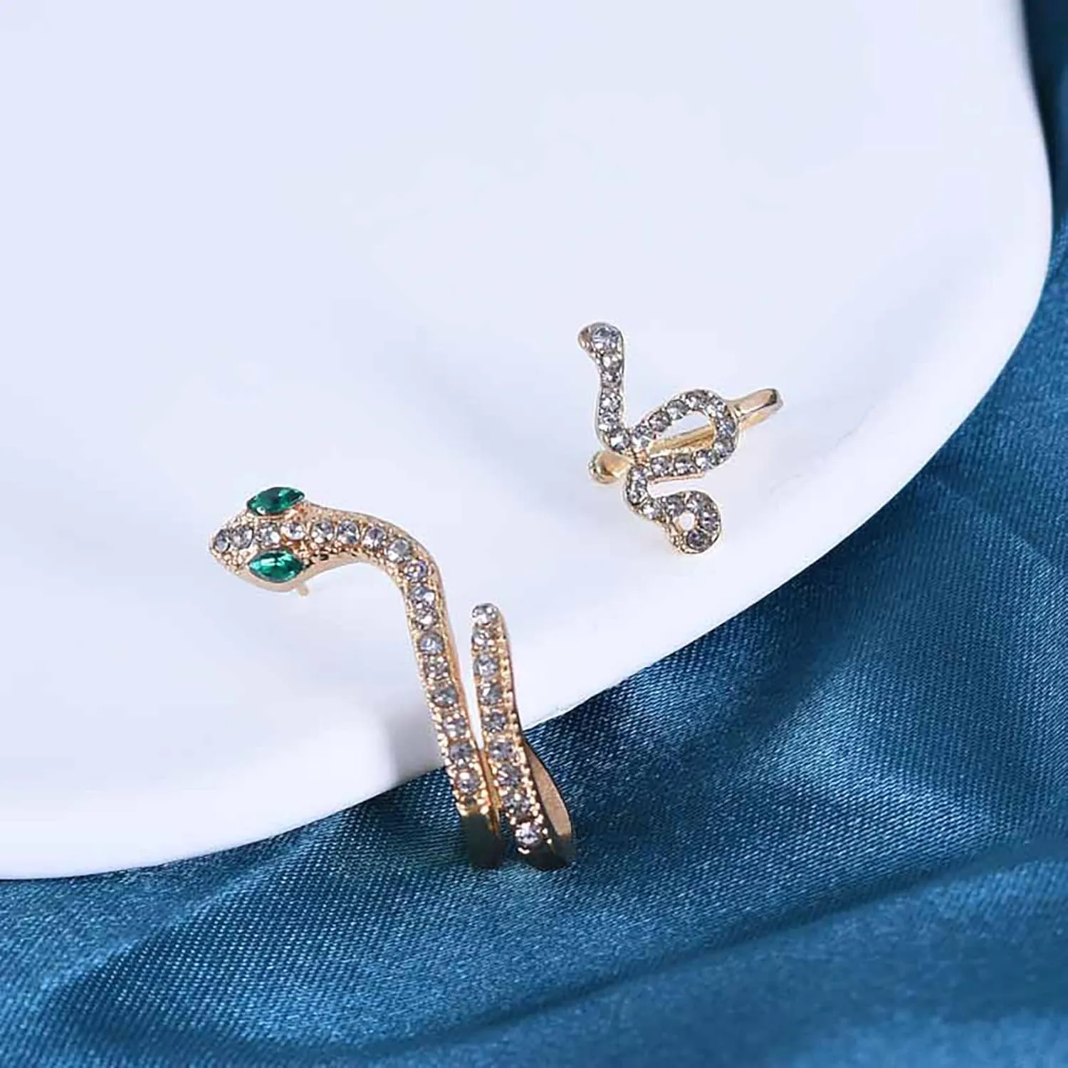 Snake Earrings for Women Gold Snake Stud Earrings Gothic Snake Ear Cuff Snake Dangle Drop Earrings Halloween Jewelry Gifts