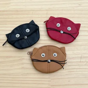 Soft Animal Leather Coin Purses | Cat