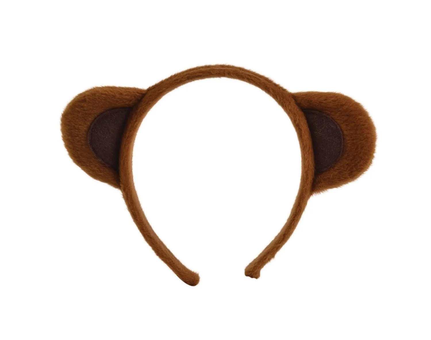 Soft Fur Animal Ears on Headband Brown Monkey Mouse Bear Book Day Fancy Dress Aliceband