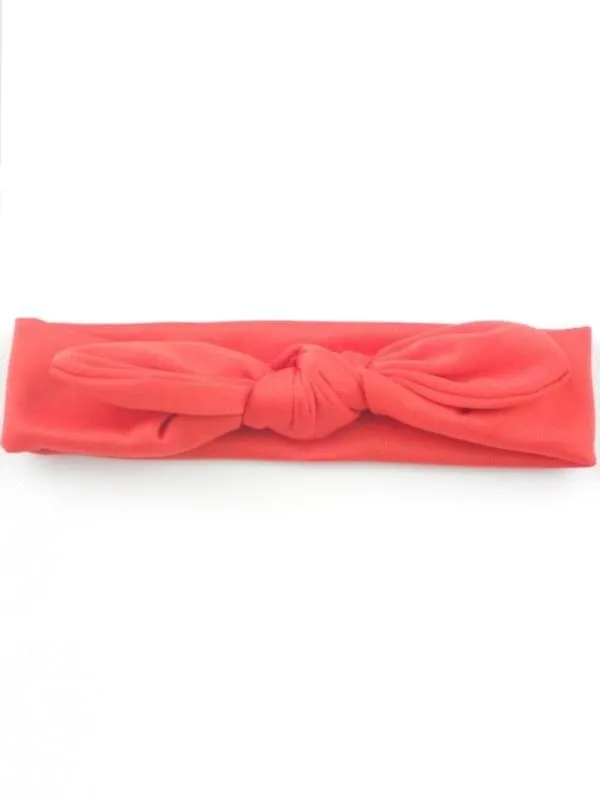 Solid Color Hair Clips Bowknot Elastic Hairband for Baby Toddler Girls