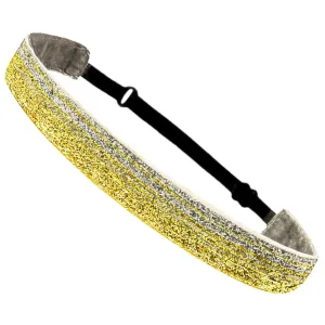Sparkly Glitter Headbands Non-Slip Running Headbands Elastic Girls Sports Velvet-Fabric Stretchy Shiny Headbands Gifts