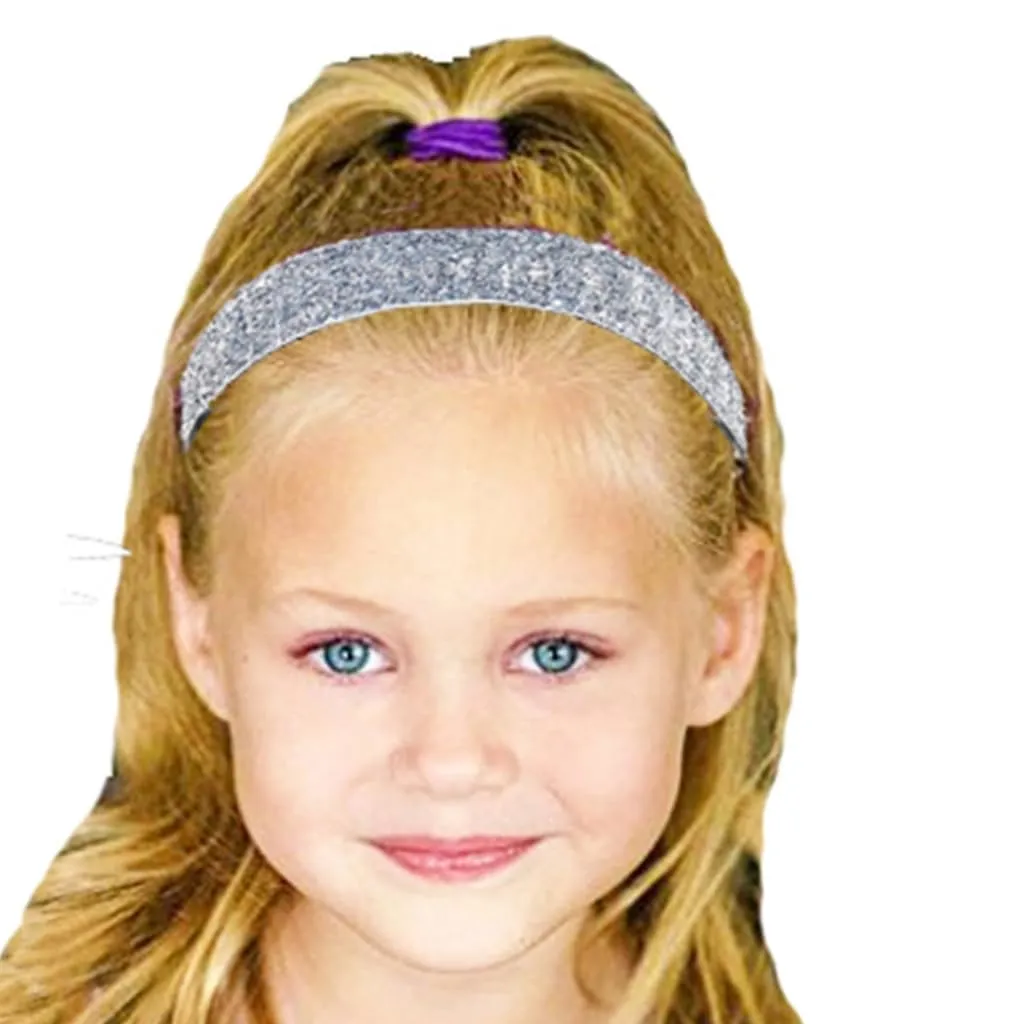 Sparkly Glitter Headbands Non-Slip Running Headbands Elastic Girls Sports Velvet-Fabric Stretchy Shiny Headbands Gifts