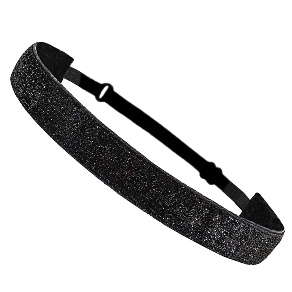 Sparkly Glitter Headbands Non-Slip Running Headbands Elastic Girls Sports Velvet-Fabric Stretchy Shiny Headbands Gifts