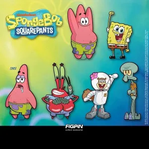 Spongebob Squarepants: FiGPiN Enamel Pin Set of 6 (Includes Chase)