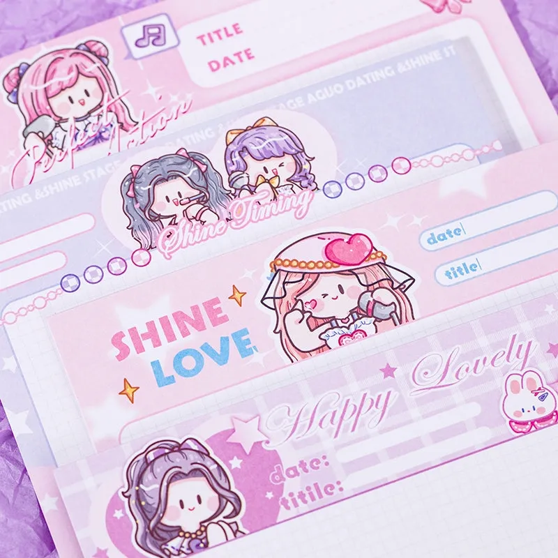 Star Stage Series Cartoon Girl Journal Notepad