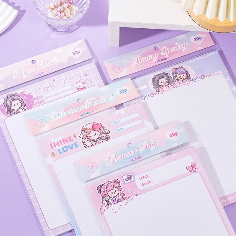 Star Stage Series Cartoon Girl Journal Notepad