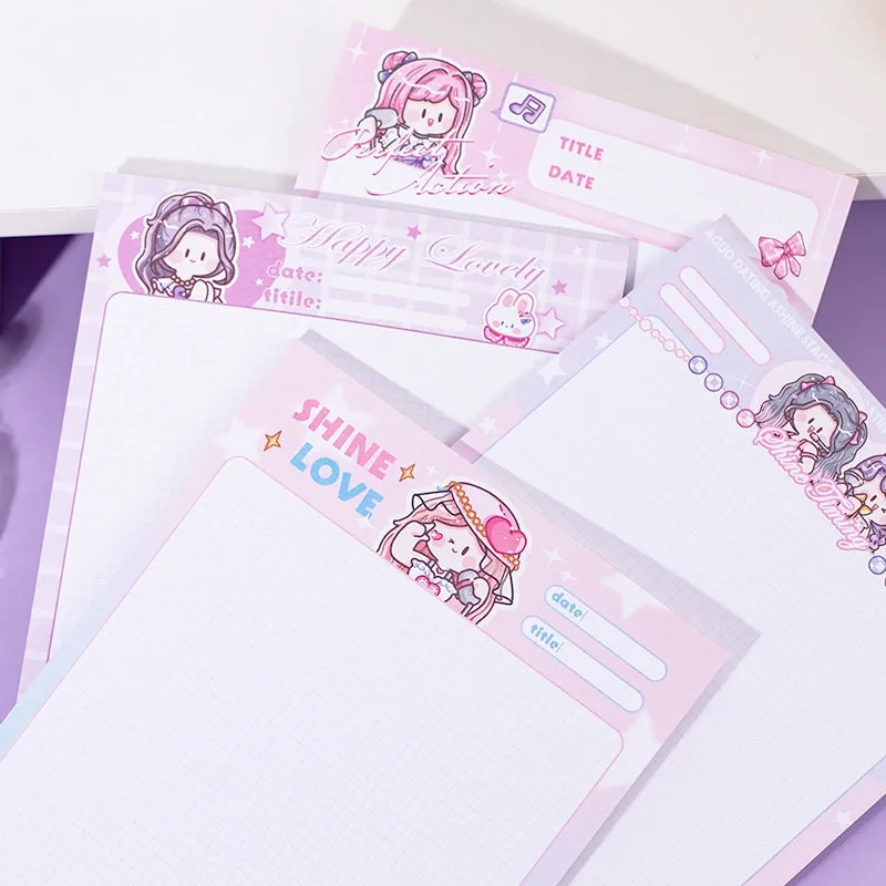 Star Stage Series Cartoon Girl Journal Notepad