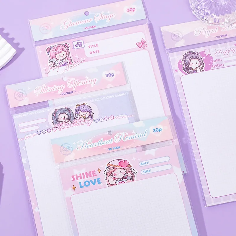 Star Stage Series Cartoon Girl Journal Notepad